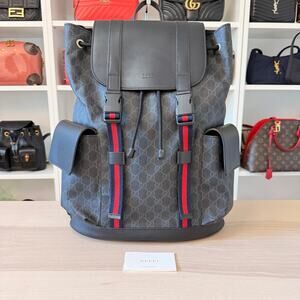 Gucci GG Supreme Monogram Backpack Black